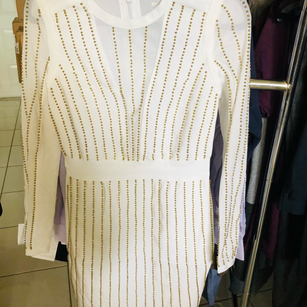 WOW Couture Bead Embellished Mesh Bandage Dress - Picture 8 of 8